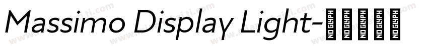 Massimo Display Light字体转换